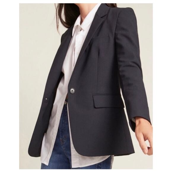 Veronica Beard Dickey Classic Jacket in Navy Blue Size 4 Wool Blazer - Picture 4 of 13